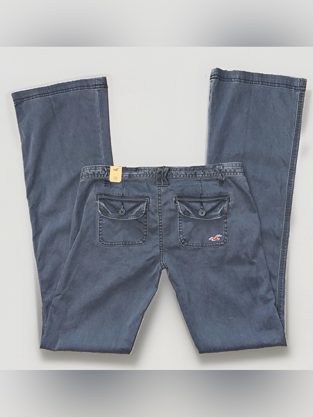NWT Vintage Y2K Hollister Rare Classic Low Rise Boot Cut Flare Pants Blue